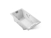 KOHLER K-856-V Tea-for-Two 66" x 36" drop-in Effervescence whirlpool bath, ice grey