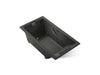 KOHLER K-856-V Tea-for-Two 66" x 36" drop-in Effervescence whirlpool bath, thunder grey