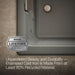 KOHLER K-856-V Tea-for-Two 66" x 36" drop-in Effervescence whirlpool bath, thunder grey - view 3