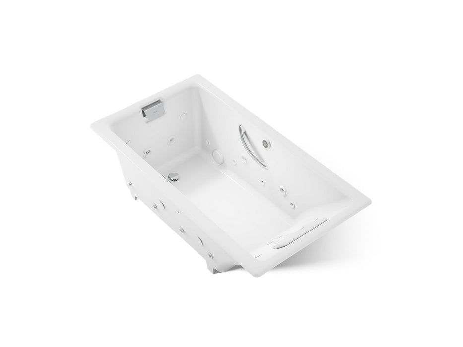 KOHLER K-856-V Tea-for-Two 66" x 36" drop-in Effervescence whirlpool bath, white