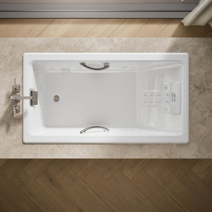 KOHLER K-856-V Tea-for-Two 66" x 36" drop-in Effervescence whirlpool bath, white - view 5