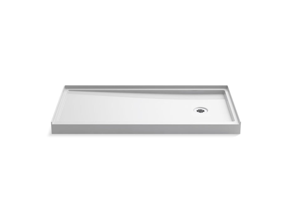 KOHLER Rely 60" x 30" alcove shower base, right drain