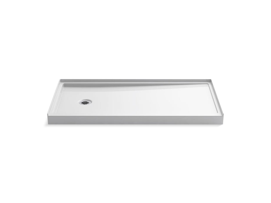 KOHLER Rely 60" x 30" alcove shower base, left drain