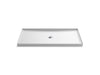 KOHLER K-8649 Rely 60" x 34" alcove shower base, center drain, white