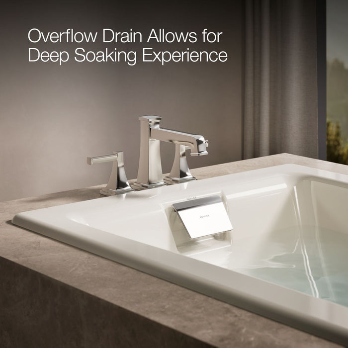 KOHLER K-865-GH96 Tea-for-Two 71-3/4" x 36" drop-in Heated BubbleMassage air bath