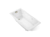 KOHLER K-865-GHBN Tea-for-Two 71-3/4" x 36" drop-in Heated BubbleMassage air bath, white