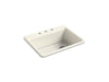 KOHLER K-8668-3A1 Riverby 27" top-mount single-bowl kitchen sink, biscuit
