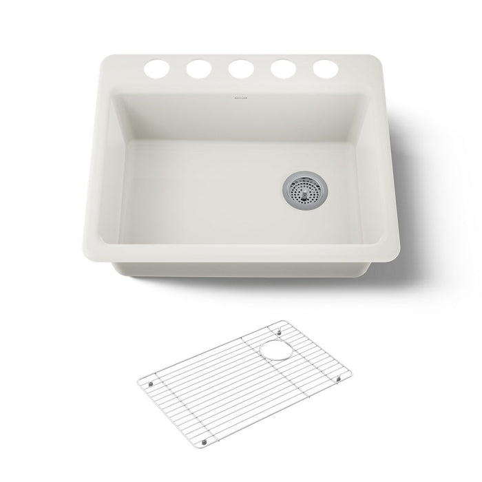 KOHLER K-8668-5UA1 Riverby 27" undermount single-bowl kitchen sink