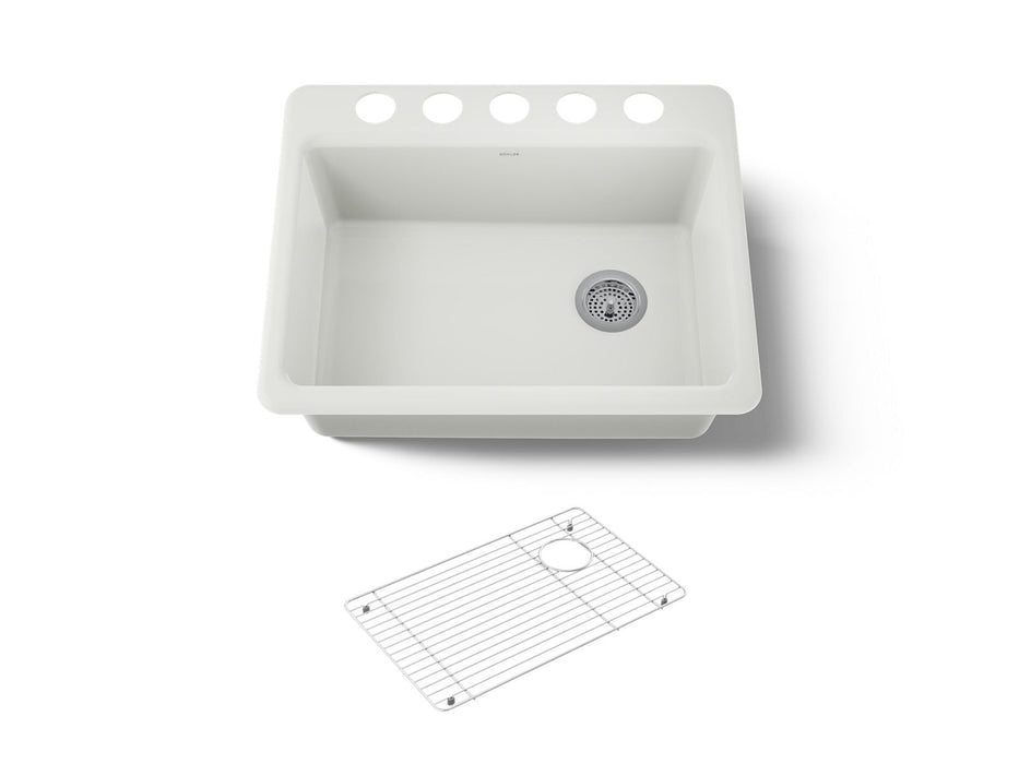 KOHLER K-8668-5UA1 Riverby 27" undermount single-bowl kitchen sink