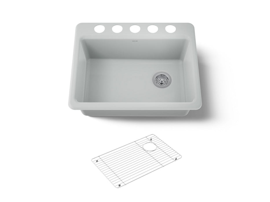 KOHLER K-8668-5UA1 Riverby 27" undermount single-bowl kitchen sink