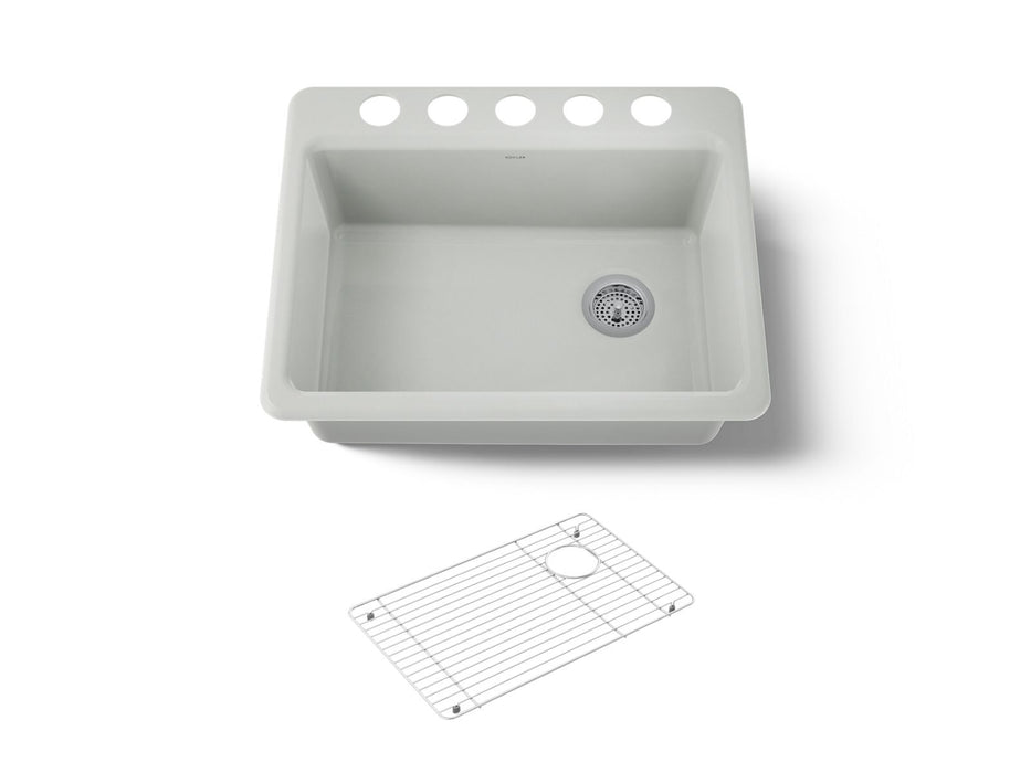 KOHLER K-8668-5UA1 Riverby 27" undermount single-bowl kitchen sink