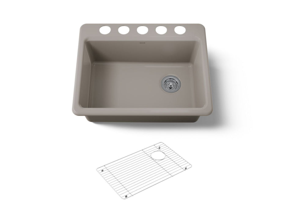 KOHLER K-8668-5UA1 Riverby 27" undermount single-bowl kitchen sink