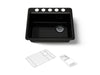 Kohler Riverby 27" undermount single-bowl workstation kitchen sink