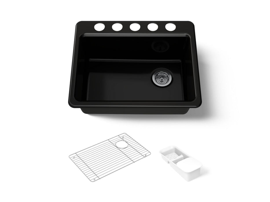 Kohler Riverby 27" undermount single-bowl workstation kitchen sink