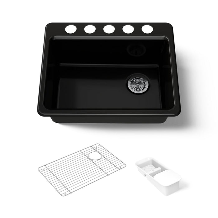 Kohler Riverby 27" undermount single-bowl workstation kitchen sink