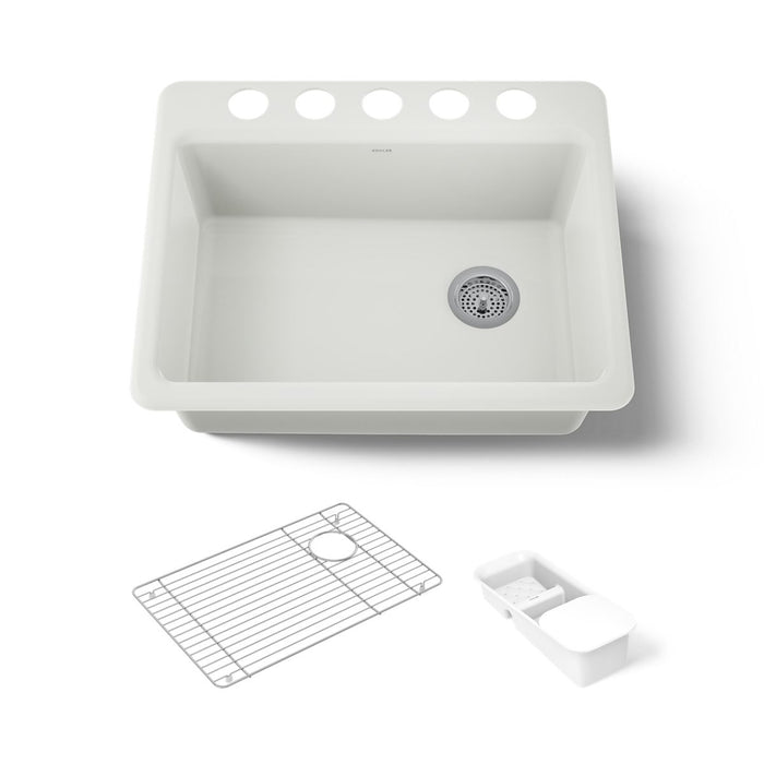 KOHLER K-8668-5UA2 Riverby 27" undermount single-bowl workstation kitchen sink