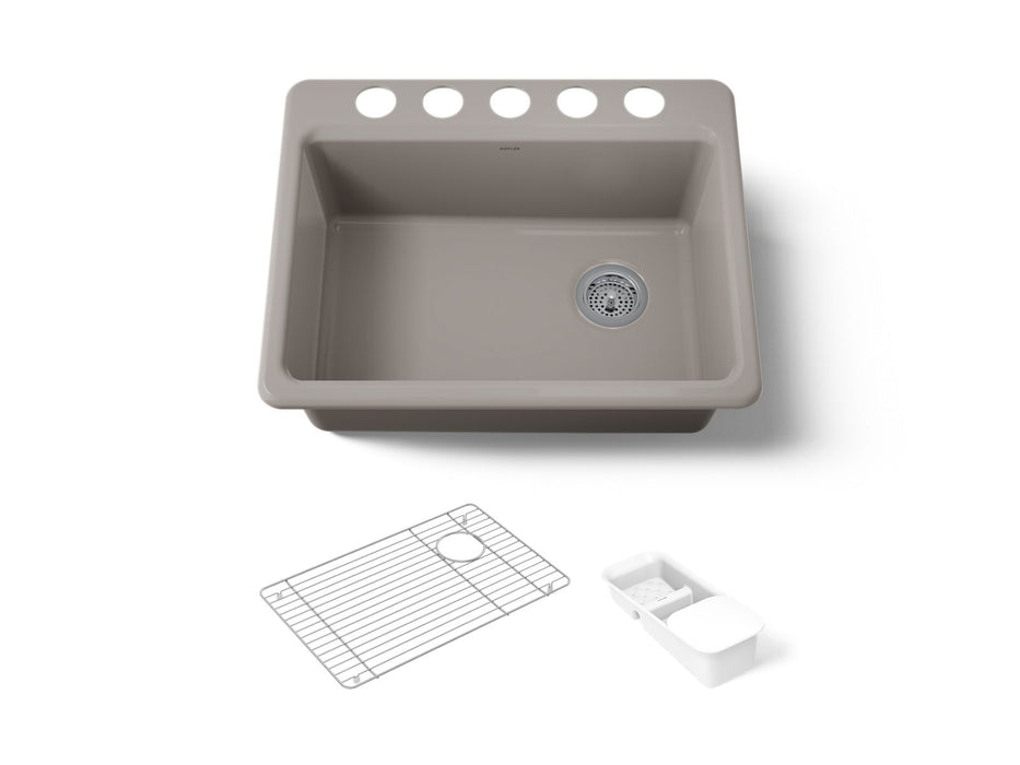 KOHLER K-8668-5UA2 Riverby 27" undermount single-bowl workstation kitchen sink