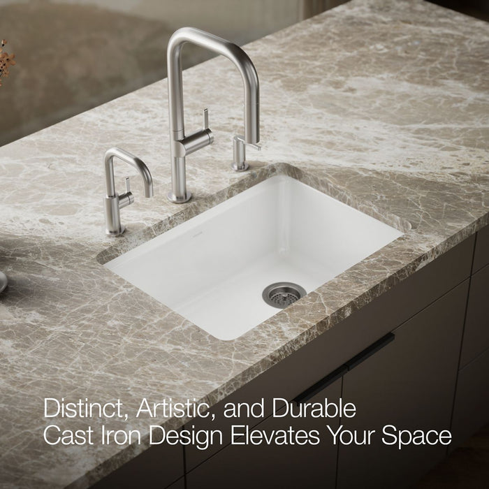 Kohler Riverby 27" undermount single-bowl workstation kitchen sink