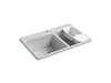 Kohler Riverby 33" top-mount double-bowl workstation kitchen sink