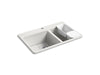 Kohler Riverby 33" top-mount double-bowl workstation kitchen sink