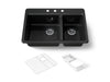 Kohler Riverby 33" top-mount double-bowl workstation kitchen sink