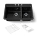 Kohler Riverby 33" top-mount double-bowl workstation kitchen sink