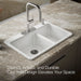 KOHLER K-8669-4A2 Riverby 33" top-mount double-bowl workstation kitchen sink, white - view 4