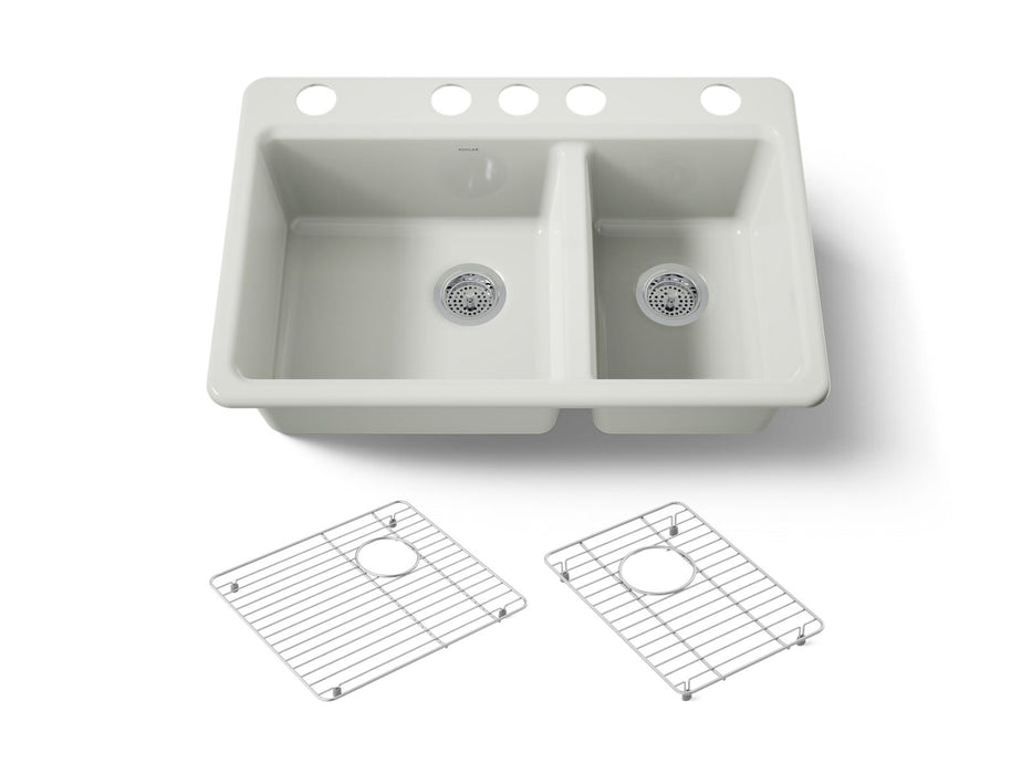 Kohler Riverby 33" undermount double-bowl kitchen sink