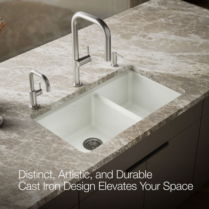 Kohler Riverby 33" undermount double-bowl kitchen sink