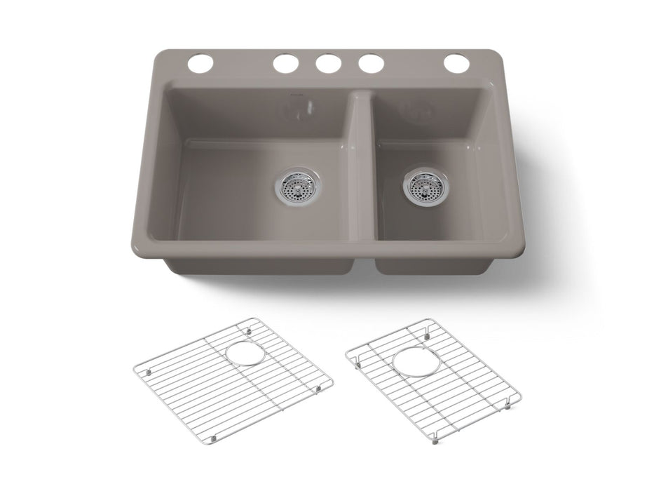 Kohler Riverby 33" undermount double-bowl kitchen sink