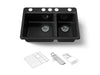 Kohler Riverby 33" undermount double-bowl workstation kitchen sink