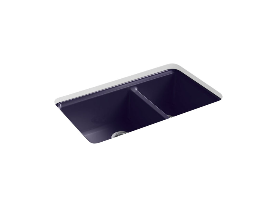 Kohler Riverby 33" undermount double-bowl workstation kitchen sink