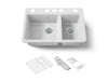 Kohler Riverby 33" undermount double-bowl workstation kitchen sink