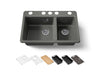 Kohler Riverby 33" undermount double-bowl workstation kitchen sink