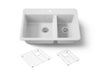 KOHLER K-8669-1A1 Riverby 33" top-mount double-bowl kitchen sink