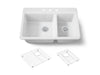 KOHLER K-8669-3A1 Riverby 33" top-mount double-bowl kitchen sink