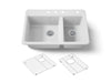 KOHLER K-8669-4A1 Riverby 33" top-mount double-bowl kitchen sink