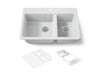 KOHLER K-8669-1A2 Riverby 33" top-mount double-bowl workstation kitchen sink