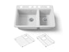 KOHLER K-8669-5UA1 Riverby 33" undermount double-bowl kitchen sink