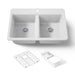 KOHLER K-8679-1A2 Riverby 33" top-mount double-bowl workstation kitchen sink, white - view 5