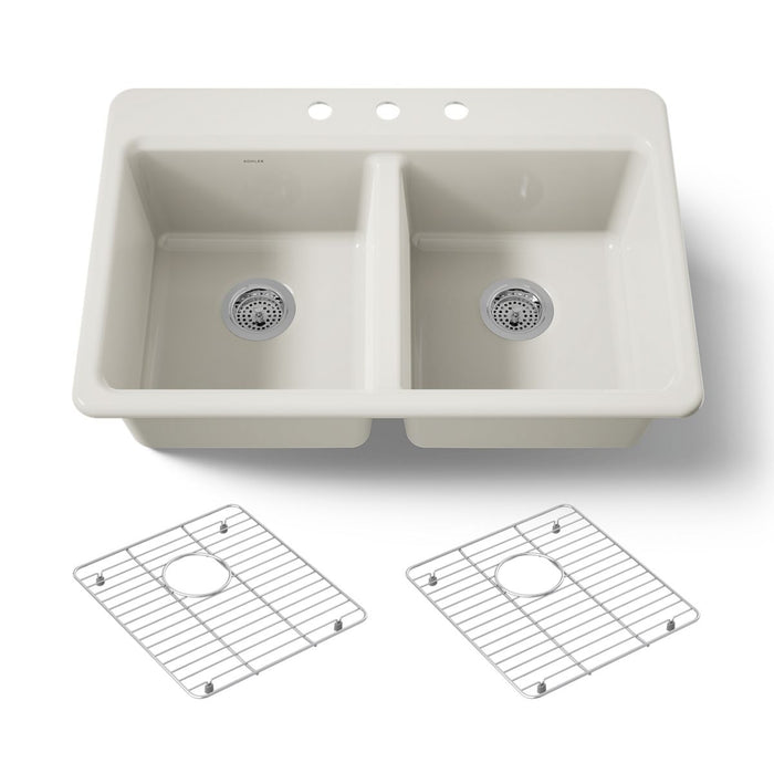 KOHLER K-8679-3A1 Riverby 33" top-mount double-bowl kitchen sink