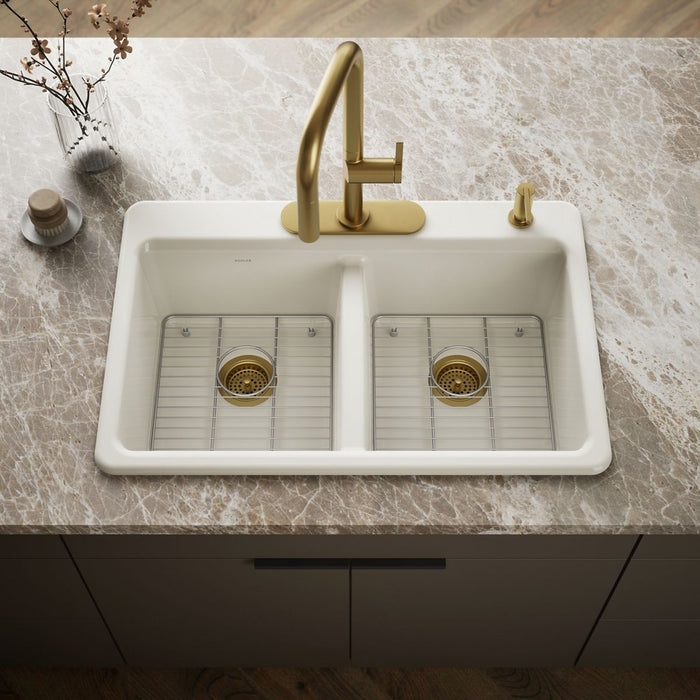 KOHLER K-8679-4A1 Riverby 33" top-mount double-bowl kitchen sink