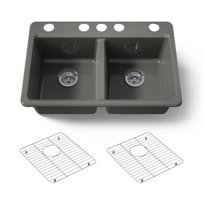 Kohler Riverby 33" undermount double-bowl kitchen sink