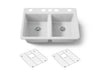 Kohler Riverby 33" undermount double-bowl kitchen sink
