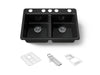 Kohler Riverby 33" undermount double-bowl workstation kitchen sink