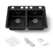 Kohler Riverby 33" undermount double-bowl workstation kitchen sink