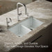 KOHLER K-8679-5UA3 Riverby 33" undermount double-bowl workstation kitchen sink, ice grey - view 4