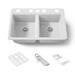 Kohler Riverby 33" undermount double-bowl workstation kitchen sink