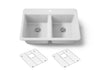 KOHLER K-8679-1A1 Riverby 33" top-mount double-bowl kitchen sink