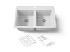 KOHLER K-8679-1A2 Riverby 33" top-mount double-bowl workstation kitchen sink